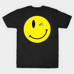 yellow happy face but winking T-Shirt